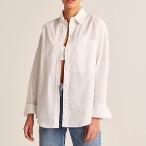 Abercrombie & Fitch Oversized Poplin Shirt